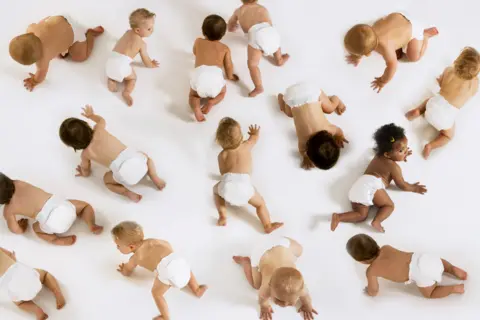 Getty Images babies crawling