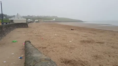 Litter left at Barry Island on Tuesday, 8 May