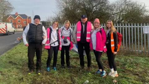 Chris Franks Some of the walkers on Saturday