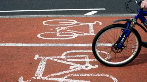 Getty Images Bike on a cycle lane