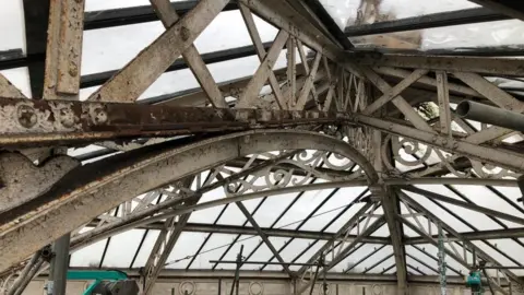 Andrew Turner/BBC Roof trusses in Great Yarmouth Winter Gardens