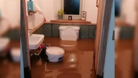 Somerset County Council Toilet flooded inside home