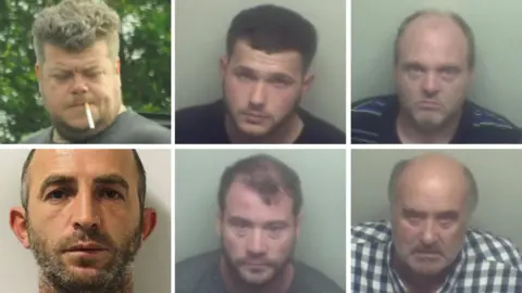 National Crime Agency Top row left to right: Bath, Dulaj, Letchford / Bottom row left to right: Nutaj, Alfie Powell, Leonard Powell
