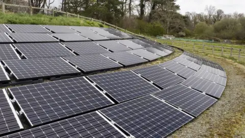Getty Images A picture of a solar farm in Wales
