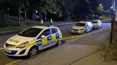 Police in Old Market area of Bristol