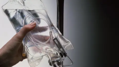 Science Photo Library Saline bag