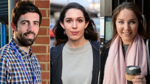 SWNS.COM Andy Harris, Claudia Neuray and Charlotte Cumming