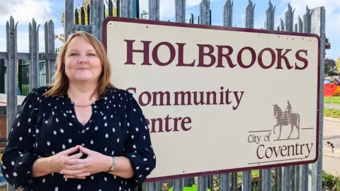 Ellie Brown/LDRS Councillor Rachel Lancaster at Holbrooks Community Centre