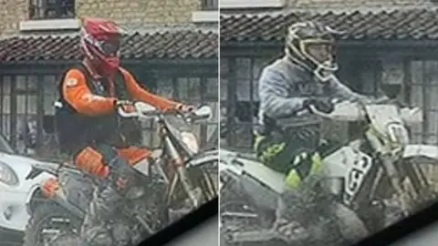 South Yorshire Police  CCTV images of motorbike riders