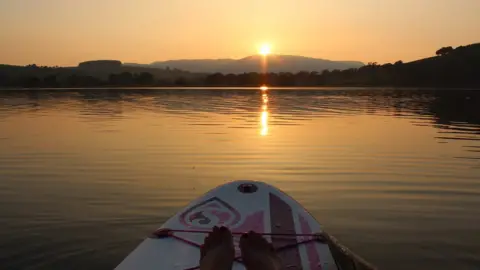 Sarah Shaw Sunset over Llyn Tegid in Bala