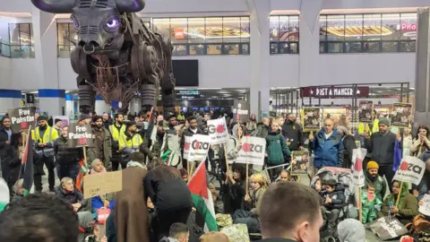 BBC Protest at Birmingham New Street Station