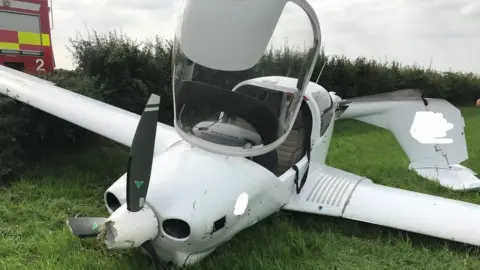 Bedfordshire Fire Control Crashed plane