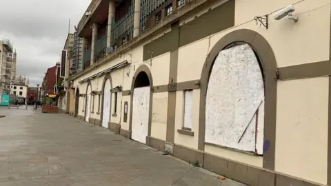 Gloucester City Council Boarded up building