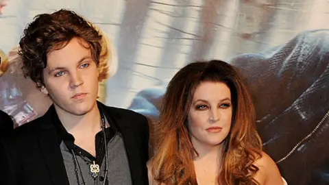 Getty Images Lisa Marie Presley and son Benjamin Keough (left) in 2010
