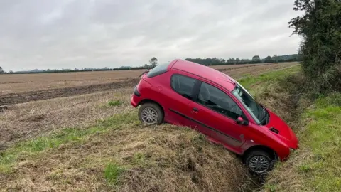 Humberside Police Crashed car