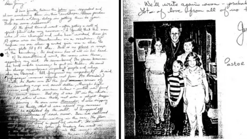 Farmer Family The letter a local pastor sent to the Farmer family with a description of the location of the graves