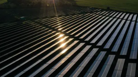 Getty Images Stock image of a solar farm