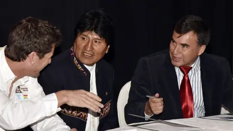 Getty Images Evo Morales and Juan Ramon Quintana in 2016