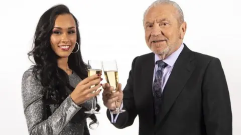 PA Sian Gabbidon with Lord Sugar