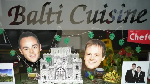 Christopher Furlong / Getty Images An I'm a Celeb-themed window in Abergele