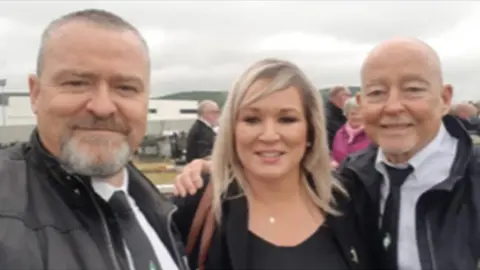 Facebook Michelle O'Neill was criticised after photos from the funeral appeared on social media