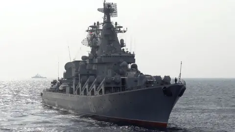 MAX DELANY/AFP Image shows Moskva ship