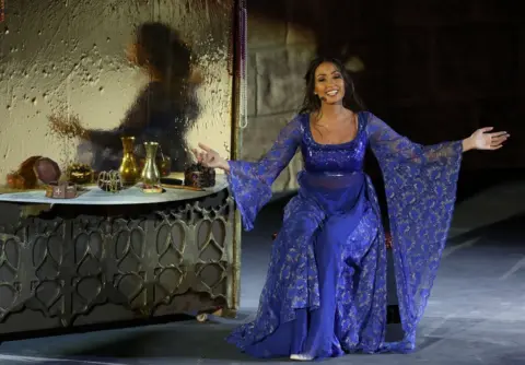 AFP Actors perform the musical comedy "Moulouk el-Tawaef" at the International Festival of Carthage in Tunis on 15 July 2019.