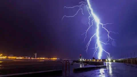 Mark Battersby Lightning over Margate