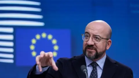 Reuters Charles Michel chaired the meeting on Ukraine's EU membership bid