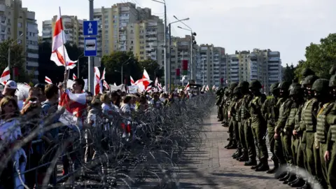 Getty Images Protests in Minsk in 2020