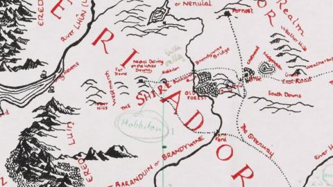 Pictures Tolkien S Middle Earth Map Goes On Display Cbbc Newsround