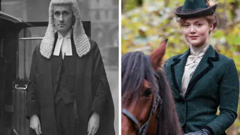 Getty / BBC Sir Laurence Byrne and actress Holliday Grainger