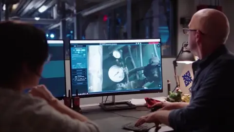 Boston Dynamics The demo showed two people controlling Spot from a desktop computer