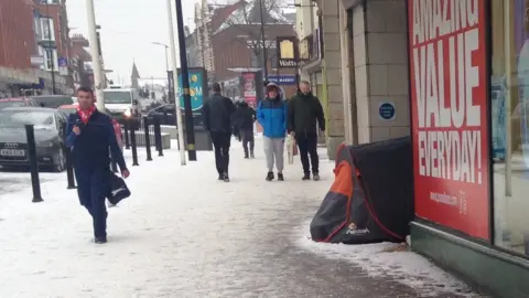 BBC Tent of homeless people in Abington Street