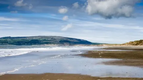 The sea at Porth Neigwl, also know as Hell's Mouth