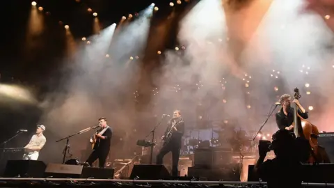 Getty Images Mumford & Sons perform onstage during the Firefly Music Festival on June 19, 2016