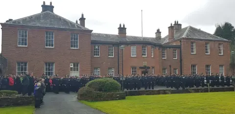 Cumbria Police Cumbria Police officers paid tribute to PC Dumphreys after he died