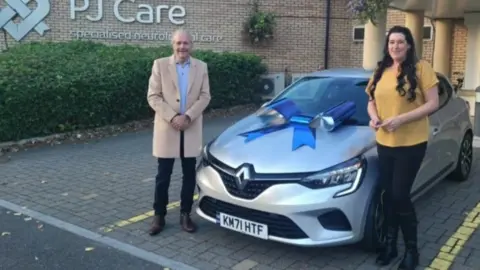 PJ Care Emma Hack with her car