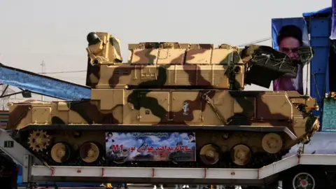 Reuters File photo showing Iranian Tor-M1 missile system at a military parade in Tehran on 22 September 2009