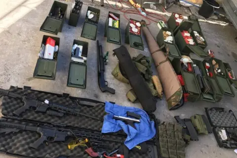 Long Beach Police Department weapons seized from Montoya's home