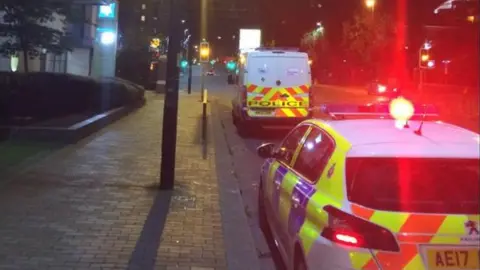 Police outside hotel