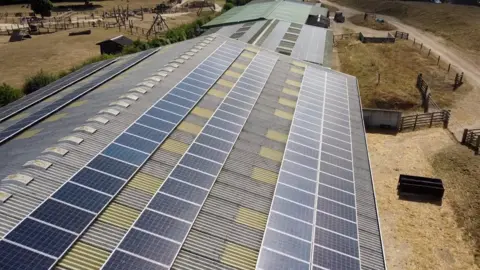 Solar panels at the Cotswold Farm Park