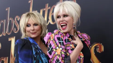 PA Media Jennifer Saunders with Joanna Lumley
