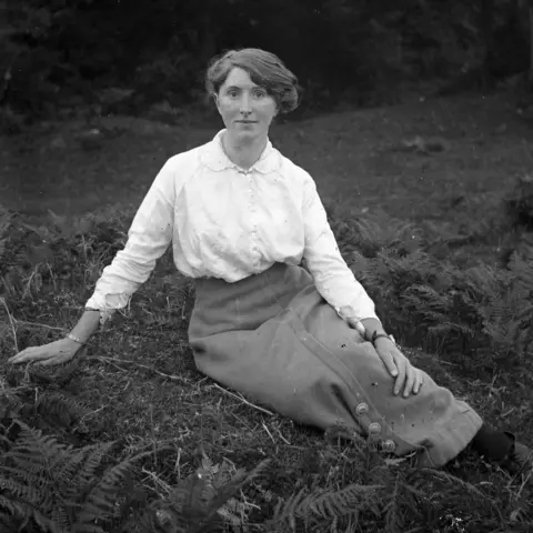 Hereford Archive Centre Eva sat on bracken