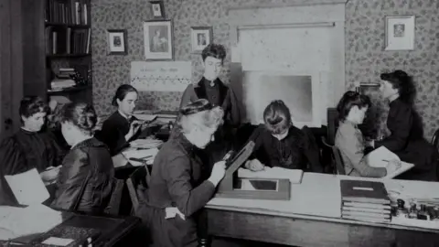 Courtesy Harvard College Observatory, Plate Stacks Williamina Fleming stands in the centre