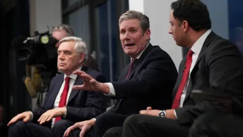 PA Media Gordon Brown, Keir Starmer and Anas Sarwar