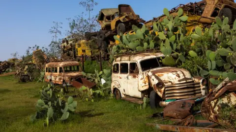 Art in All of Us/Getty Images Military tank graveyard, Central region, Asmara, Eritrea on August 22, 2019 in Asmara, Eritrea.