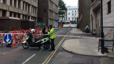 Scene of crash at Holborn