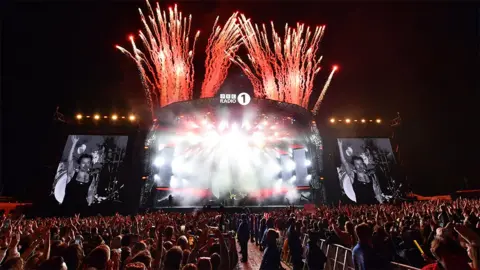 Fireworks at Big Weekend on Sunday night