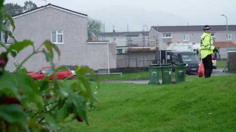 CSO Sarah Mey litter picking